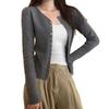 Cárdigan de Punto de Manga Larga de Moda de Gama Alta para Mujer Otoño Nuevo Tops de Aspecto Adelgazante Fábrica de Suéteres