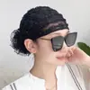 Elegante chapéu branco estilo ocidental para cobrir o cabelo para mulheres 2023 Novo Estilo touca fechada verão respirável coque de renda rede lenço de cabeça chapéu
