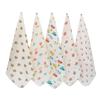 Toalha Quadrada de Gaze Fivela Multifuncional Toalha Triangular Bebê e Criança Pequena Crepe de Quatro Camadas Toalha de Baba Algodão Puro Pequena Toalha Atacado
