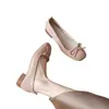 Zapatos de mujer estilo francés para la brisa nocturna con corte bajo y tacón grueso, otoño 2026 nuevo modelo coreano retro zapatos Mary Jane de tacón medio