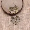 23X22Mm 3g Multicor Joias Acessórios DIY Atacado Coração Coração de Pêssego Amigos Melhores Pingente de Quebra-Cabeça