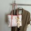 Nuevo Bolso de Moda para Mujer 2025 Nuevo Trendy Simple Color Contraste Impreso Bolso Tote Lindo Nicho Bolso de Hombro