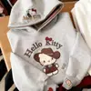Ropa Infantil Estilo Coreano Sudadera para Niñas Ropa de Otoño 2026 Bebé Lindo Bordado de Gato KT Manga Larga Ropa Exterior Casual Sudadera con Capucha