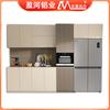 Muebles de aluminio para cocina abierta independiente, modernos, ligeros, de lujo, resistentes al agua, de aleación de aluminio, con armario integrado para estufa.