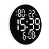 Reloj de Pared LED Simple de 10 Pulgadas para Sala de Estar, Reloj Electrónico Multifuncional, Reloj Despertador Silencioso con Temperatura y Humedad y Calendario Lunar 6630