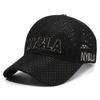 Gorra de béisbol de malla con letras bordadas de NY y LA para mujer, nueva gorra con visera, protección solar, moda de moda de verano