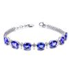Pulsera de zafiro creativa de la serie Zhenrong Caibao, la más vendida de Amazon en Europa y América, joyería de plata al por mayor.