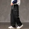 Pantalones cargo de moda estilo americano con múltiples bolsillos para hombre, nuevos para primavera y otoño, casual, corte holgado, talla grande, versátiles, deportivos, de pierna recta