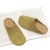 Zapatos Birkenstock de cuero con suela gruesa, sin tacón, de punta dividida para mujer, zapatos perezosos de meter, mules, medias pantuflas de punta cerrada