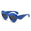 Gafas de Sol Rosas con Forma de Corazón Estilo Europeo y Americano para Mujer, Efecto Dopamina de Celebridad de Internet, Adelgazantes del Rostro, Estilo de Moda, Gafas de Sol Hot Girl con Protección UV