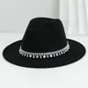 Sombreros Fedora de Fieltro para Hombres y Mujeres con Pedrería, Piedras Preciosas y Tachuelas, Sombreros de Jazz Vintage, Sombreros Personalizados para Fiestas y Bodas, Sombreros Elaborados y Brillantes