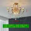 Araña de Flor Murano para Sala de Estar 6 Lámpara de Cristal Francesa de Lujo Nuevo Lámpara para Vestíbulo Lámpara Acogedora para Dormitorio Sin Hierro