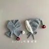 Lindo Conjunto de Bufanda y Gorro con Protección Auditiva Briquette para Niños y Niñas Otoño e Invierno Felpa Gruesa Cálida Gorro con Cordones