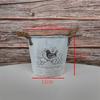 Cubo de hierro para flores secas, maceta de hierro para jardinería americana, cubo para flores, maceta pequeña de hierro.