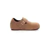 Zapatos Boken de Cuero Suave Versátiles Retro con Plataforma Interna de Piel para Mujer Punta Redonda Suela Gruesa Ropa de Trabajo Cálidos Zapatos de Una Sola Pierna Todo Incluido