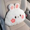 Almohada para el cuello del reposacabezas del coche un par de almohadas de felpa para coche de verano lindo dibujo animado almohada universal para coche de cuatro estaciones para mujer