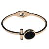 Pulseira Aberta Ouro Rosa Moda Feminina Tendência Estilo Coreano Personalizado Estudante Namorada Anel Aço Titânio Joia de Mão Estilo Celebridade da Internet