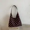 Bolso Tote de Lunares para Mujer 2026 Nuevo Otoño Vintage Bolso de Hombro de Gamuza Gran Capacidad Bolso para Viaje