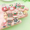 Mezcla 30 Aleaciones de Metal para Goteo de Aceite Navideño para Pulseras y Collares DIY, Accesorios de Joyería de Papá Noel, Muñeco de Nieve, Cascabeles, Alce