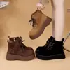 Venda Quente Botas de Neve Estilo Martin com Solado Grosso Femininas 2026 Inverno Novo Aumentam a Altura Plus Veludo Quente Emagrecimento Botas Curtas Sapatos de Algodão do Nordeste