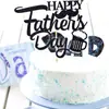 Pastel para Fiesta del Día del Padre de Amazon con Papel Brillante e Inserts Decorativos de Bandera Grande Azul-Negro