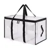 Bolsa Transparente de Gran Capacidad para Mudanza, Bolsa de Almacenamiento Engrosada, Impermeable, a Prueba de Polvo, Tejida, Bolsa de Almacenamiento para Colchas