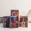 Sacola de Compras de Roupas Coloridas Sacola Tote Criativa de Papel Kraft Sacola de Presente para Festa Sacola de Embalagem Atacado Atacado
