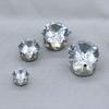 Pendientes Colgantes Redondos de Zircón con Garras, Cristal de Diamante, Cosidos a Mano, Accesorios para el Cabello, Diamante DIY, Accesorios para Vestidos de Boda, Zapatos, Accesorios de Joyería