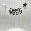 Novo Bolo de Aniversário Estrela happybirthday Bandeira Decoração de Festa Bandeira Decoração de Bolo