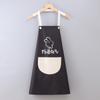 Delantal de Trabajo con Diseño de Conejo Bordado, Estilo Película de Lona Impermeable y a Prueba de Aceite, Sin Mangas para Uso en Cocina y Hogar