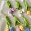 Nuevo Llavero Colgante de Tulipán Tejido a Mano Estilo Fresco Ins Colgante Pequeño Creativo Colgante para Bolso Venta al por Mayor