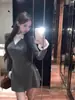 Vestido tipo polo falso de dos piezas estilo chica dulce y picante coreana para mujer, nuevo para principios de otoño 2024, falda ajustada de cintura pequeña
