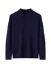 Nuevo Modelo Otoño/Invierno 2026 Suéter de Punto 100% Lana Fina Cuello Polo Manga Larga para Hombre Color Sólido Holgado Suéter de Lana
