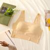 Roupa interior desportiva fina sem costura peito pequeno empurrar para cima apoio anti-exposição roupa interior feminina Ice Silk sutiã interior confortável