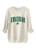 Amazon Ebay Sitio Independiente Moda Engrosada Cálida Mujer Trébol Irlandés Verde Otoño e Invierno Nueva Sudadera