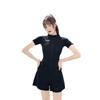 Nuevo Traje de Baño 2025 para Mujer con Pantalones de Bolsillo con Solapa, Falda Dividida, Cubre Vientre, Aspecto Adelgazante, Traje de Baño Conservador, Traje de Baño Push-Up para Senos Pequeños