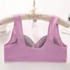 Ropa interior para mujer de talla grande con cierre frontal, para madres de mediana edad y mayores, fina, sin varillas, cómoda, push-up, copas fijas, sujetador bonito en la espalda