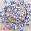 Calcomanía de Corazón de Melocotón Cuentas de Cerámica con Perlas Cuentas de Cerámica Estilo Chino Accesorios Hechos a Mano para DIY Pulsera Accesorios para Collar Material