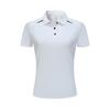 Venda Direta Novas Camisas Polo para Homens e Mulheres, Camisetas Polo de Poliéster de Negócios com Lapela para Esporte e Lazer, Camisas Polo Multicores Respiráveis de Secagem Rápida