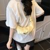 Bolsa de Axila Texturizada Única para Mulheres 2025 Nova Bolsa Simples Tipo Dumpling Versátil de Ombro Único Transversal Bolsa Baguete