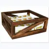 Caja de Servilletas Marrón Estilo Antiguo, Estante de Almacenamiento para Artículos del Hogar, Caja de Almacenamiento para Escritorio de Oficina y Encimera de Cocina