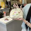 Bolsa de Cosméticos con Pequeña Ilustración Bordada Original Cachorro Bordado Gran Capacidad Portátil para Viaje Bolsa de Cosméticos Bolsa de Maquillaje Bolsa de Tocador