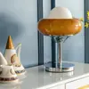 Luminária de Mesa Vintage Estilo Bauhaus Luminária de Cabeceira Xiaohongshu Nórdico Moderno Quarto Luminária Tarte de Ovo Dimerizável