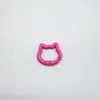 Anillos de Resorte de Gatito Coloridos, Broches de Resorte Pintados, Anillos de Conexión de Aleación Abiertos para Accesorios de Llavero de Joyería DIY