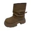 Botas Martin femininas de salto alto e sola grossa, botinhas 2026, plataforma moderna, super populares no outono, novo estilo britânico