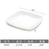 Vajilla tipo porcelana de melamina plato blanco plato de plástico redondo para cocinar restaurante restaurante comercial plato cuadrado plato de comida rápida