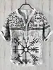 Roupas Masculinas Transfronteiriças Amazon 25 Camisas Henley de Manga Curta Europeias e Americanas Série Halloween Estampada Henley Casual com 7 Botões