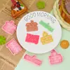 Molde de Biscoito com Tema de Professor para Uso Doméstico, Cortador Tipo Prensa Tridimensional para Biscoito Fondant, Ferramenta de Confeitaria