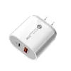 Cargador Ovalado AC de Múltiples Puertos PD20W Adecuado para Cabezales de Carga de Teléfonos Móviles Apple y Android Carga Rápida QC3.0 Regulaciones Europeas y Americanas