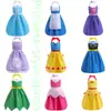 Delantal Estilo Princesa Falsa Infantil Blancanieves Belle Aloe Cabello Largo Cenicienta Vestido de Cuello para Niños Cabello Transfronterizo